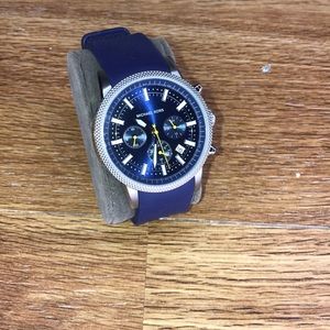 Navy and silver MK men’s watch